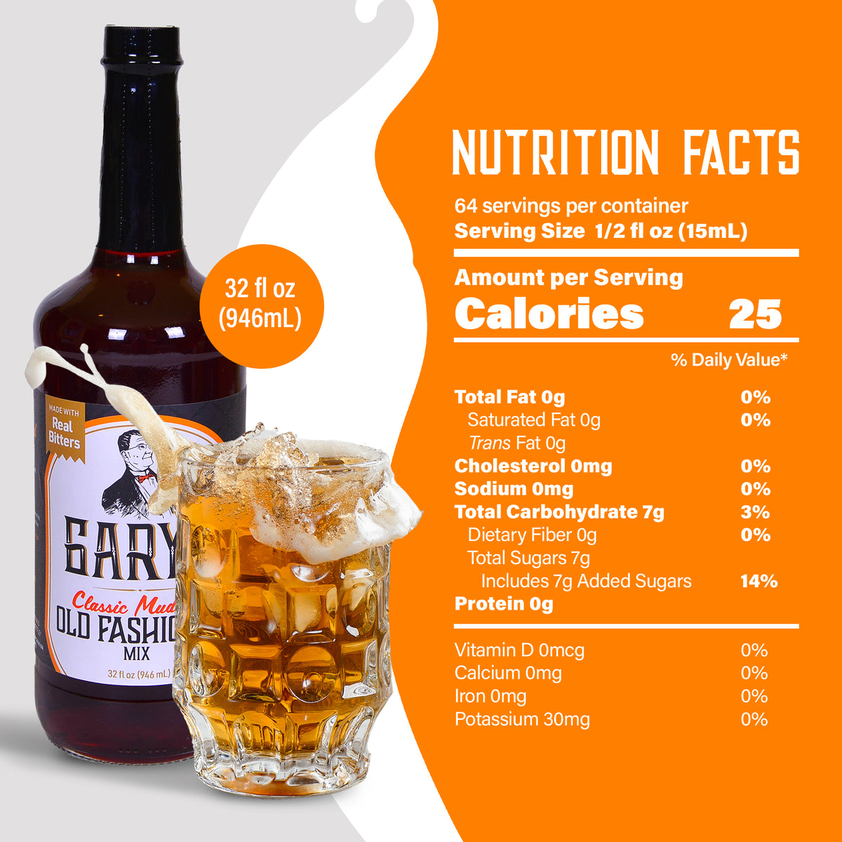 Gary's Classic Muddled Old Fashioned Mix (32 FLOZ) Garys Old